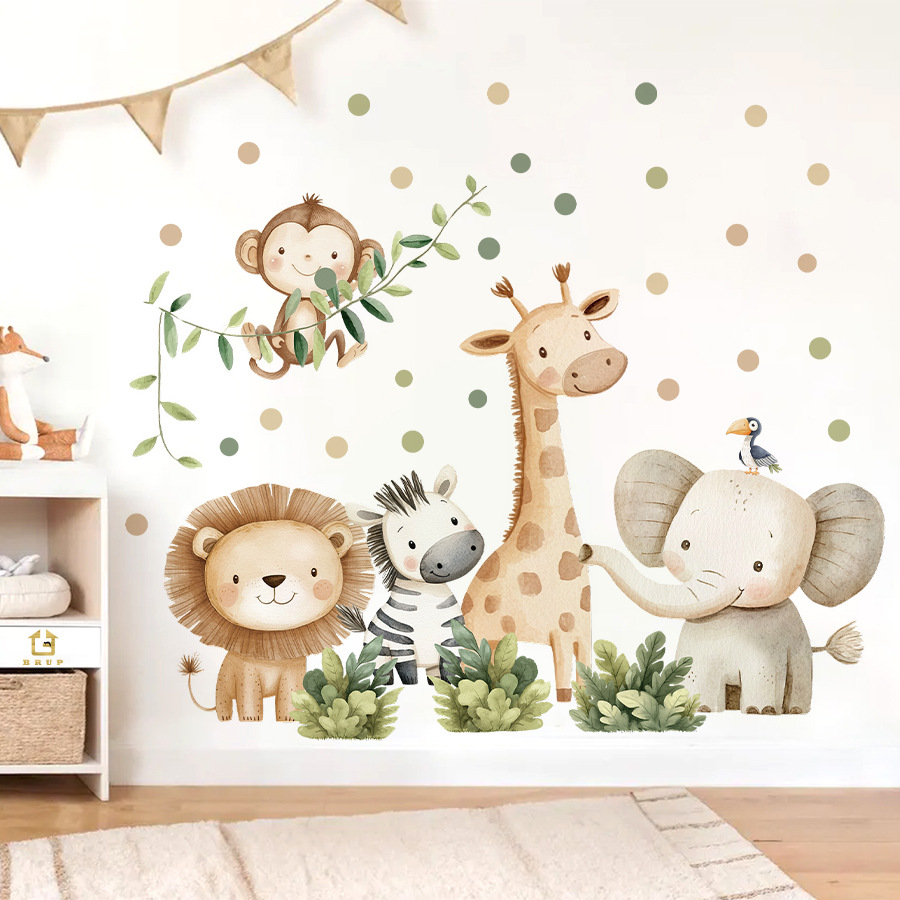 Baby Nursery Design - Boho Forest Animals Wall Stickers for