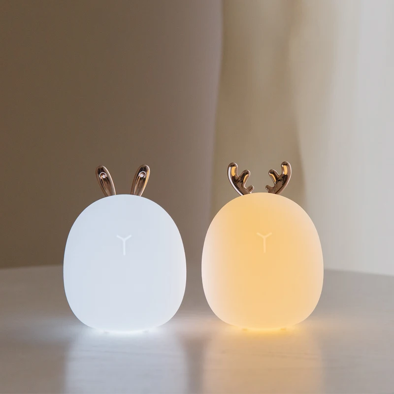 Baby Nursery Light - Led Carton Deer Rabbit Silicone Night