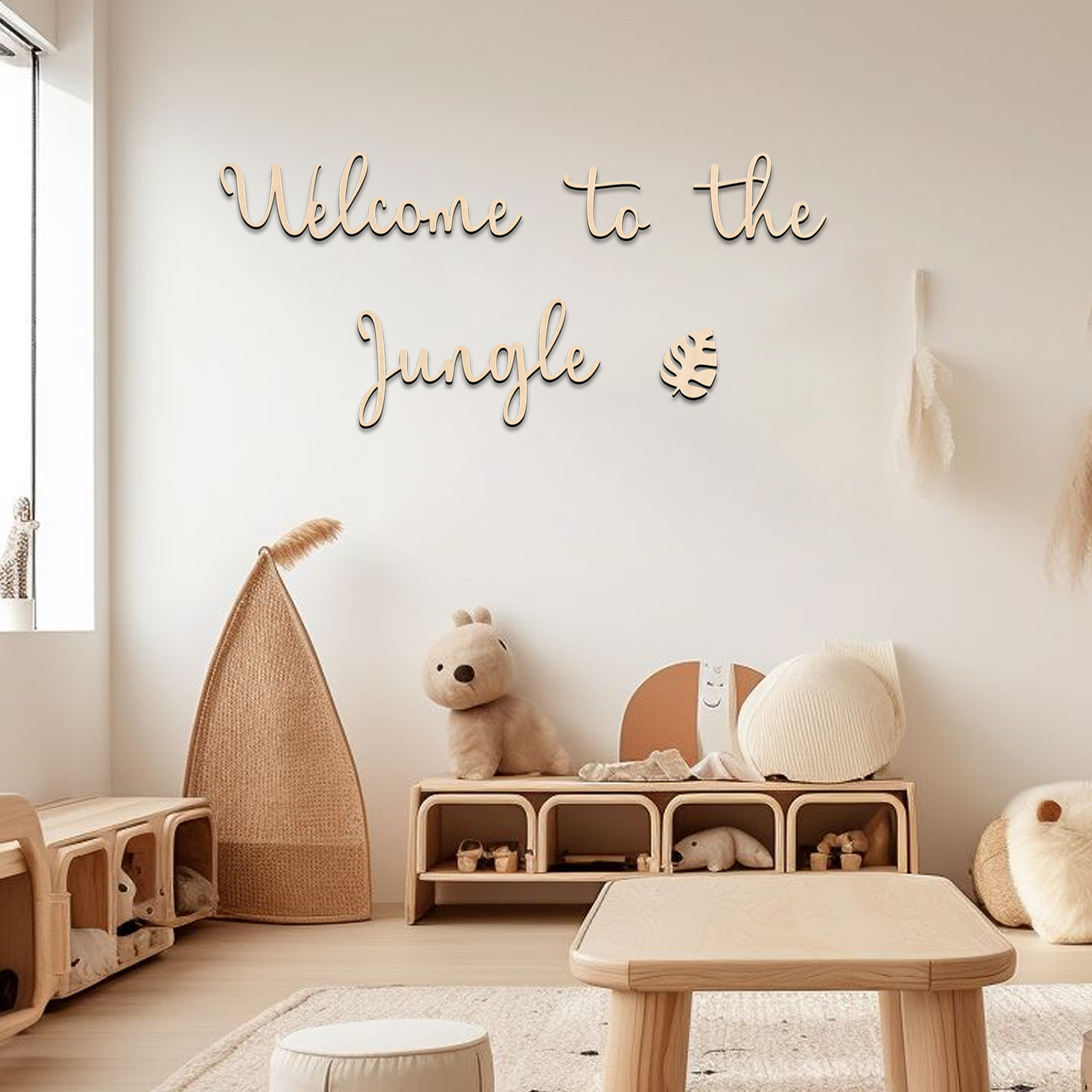 Baby Nursery Design - Welcome to the Jungle Wooden Sign