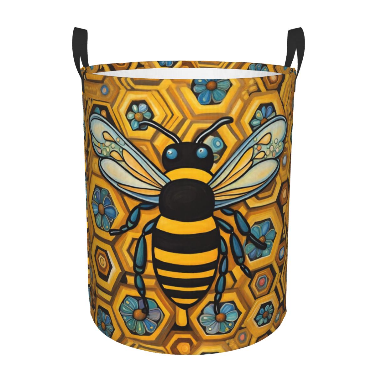 Bee And Honeycomb Print Laundr - Baby Nursery Hamper review and price