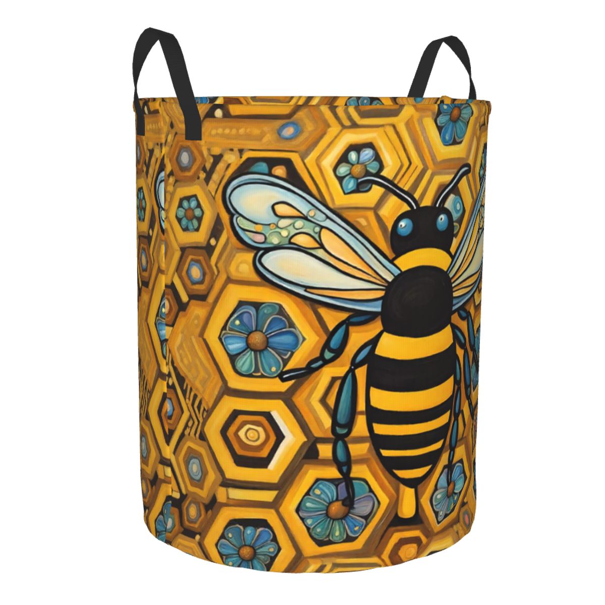 Bee And Honeycomb Print Laundr - Baby Nursery Hamper review and price