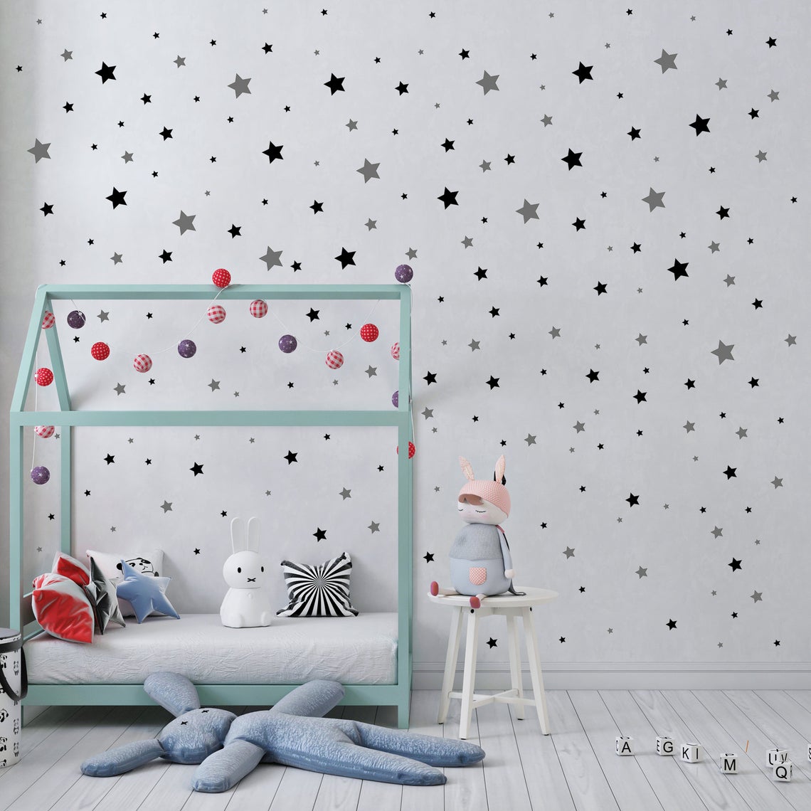Cartoon 65Pcs Star Wall Sticke - Baby Nursery Design review and price