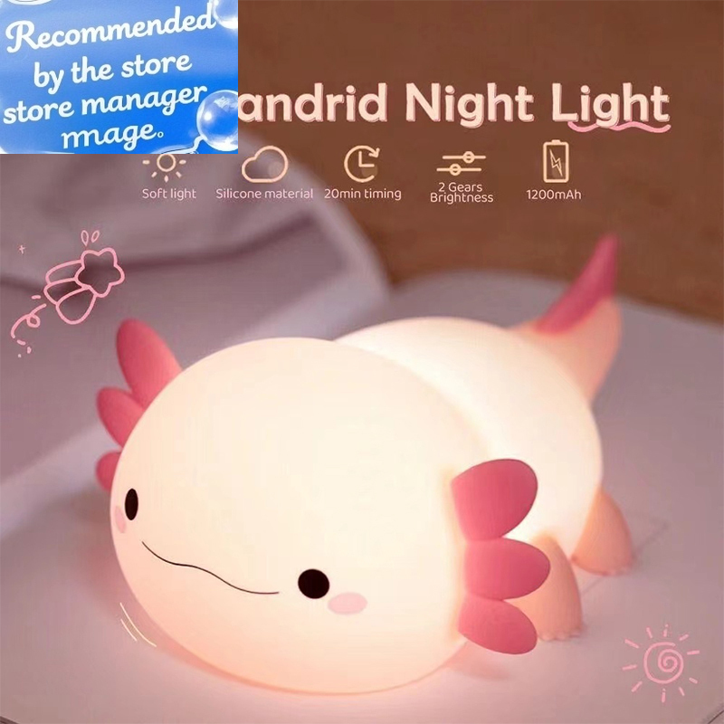 Cute Axolotl Night Light Silic - Baby Nursery Light review and price