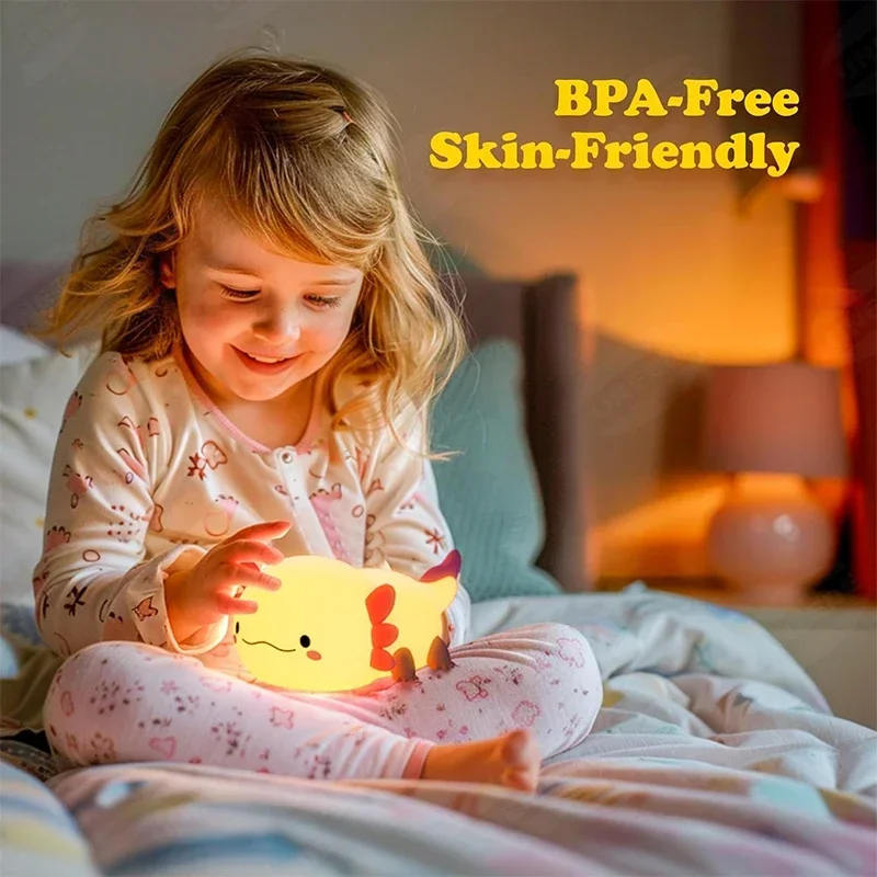 Cute Axolotl Night Light Silic - Baby Nursery Light review and price