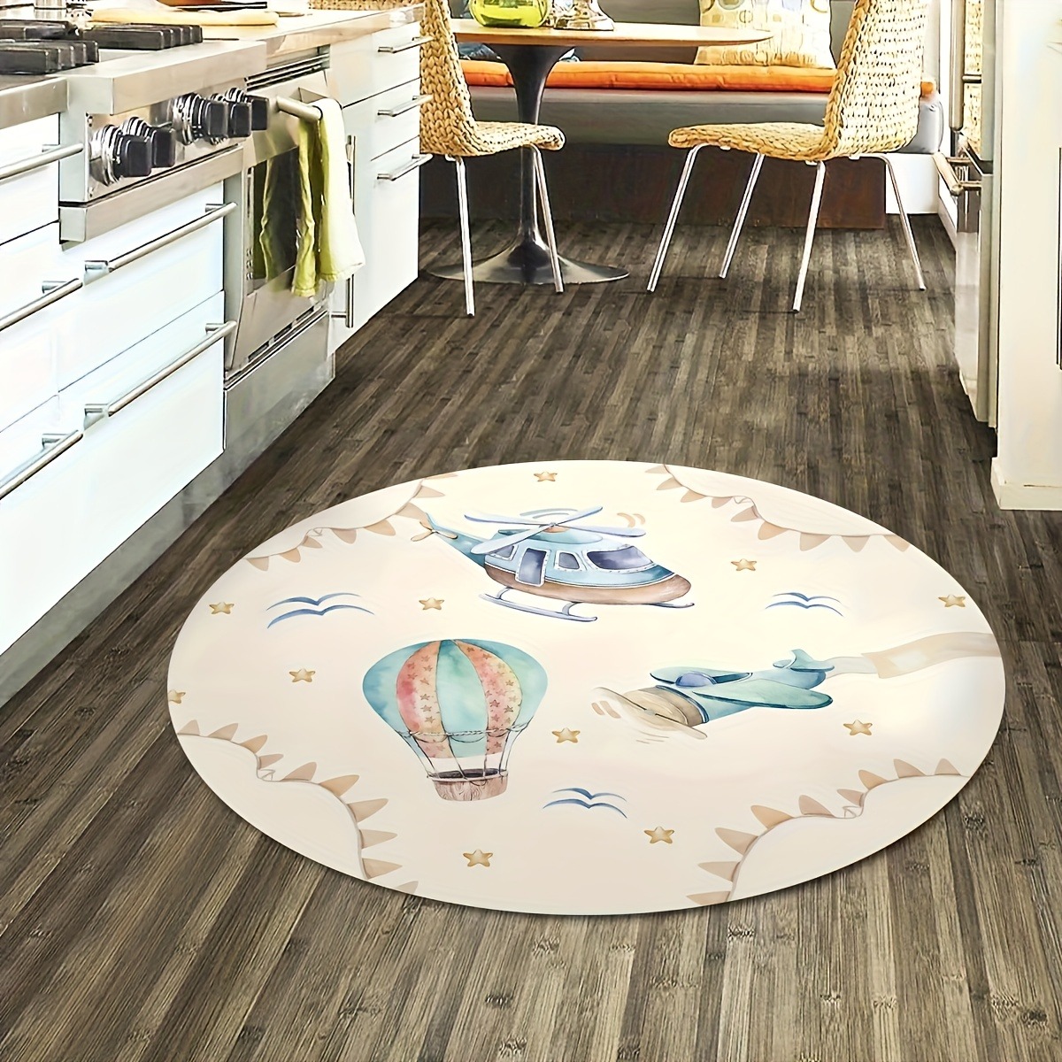 Whimsical Hot Air Balloon Airp - Baby Nursery Rug review and price