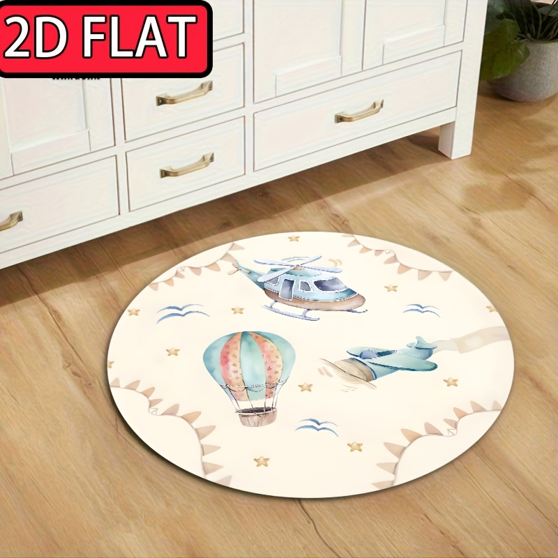 Whimsical Hot Air Balloon Airp - Baby Nursery Rug review and price