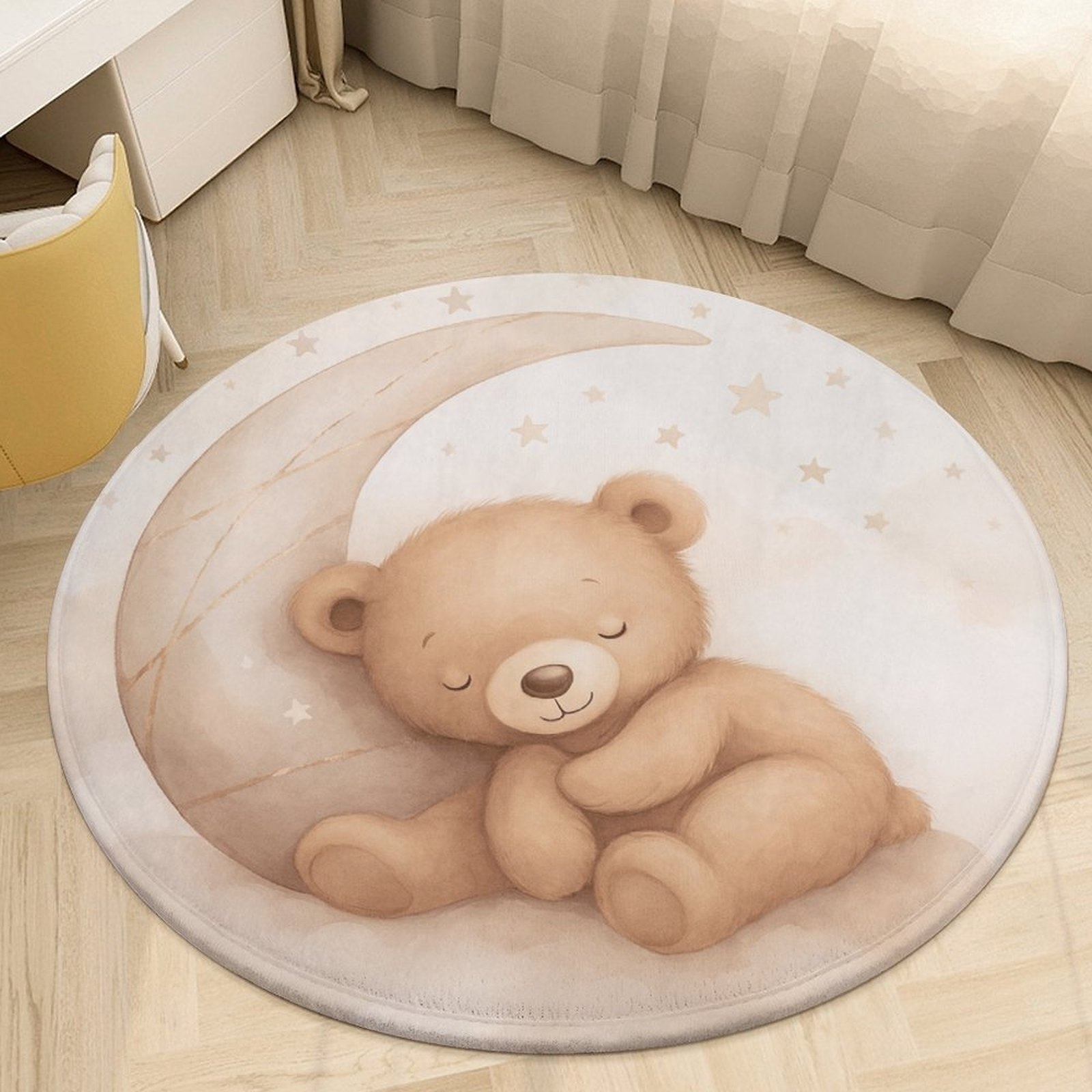Adorable Teddy Bear Moon Plush - Baby Nursery Rug review and price