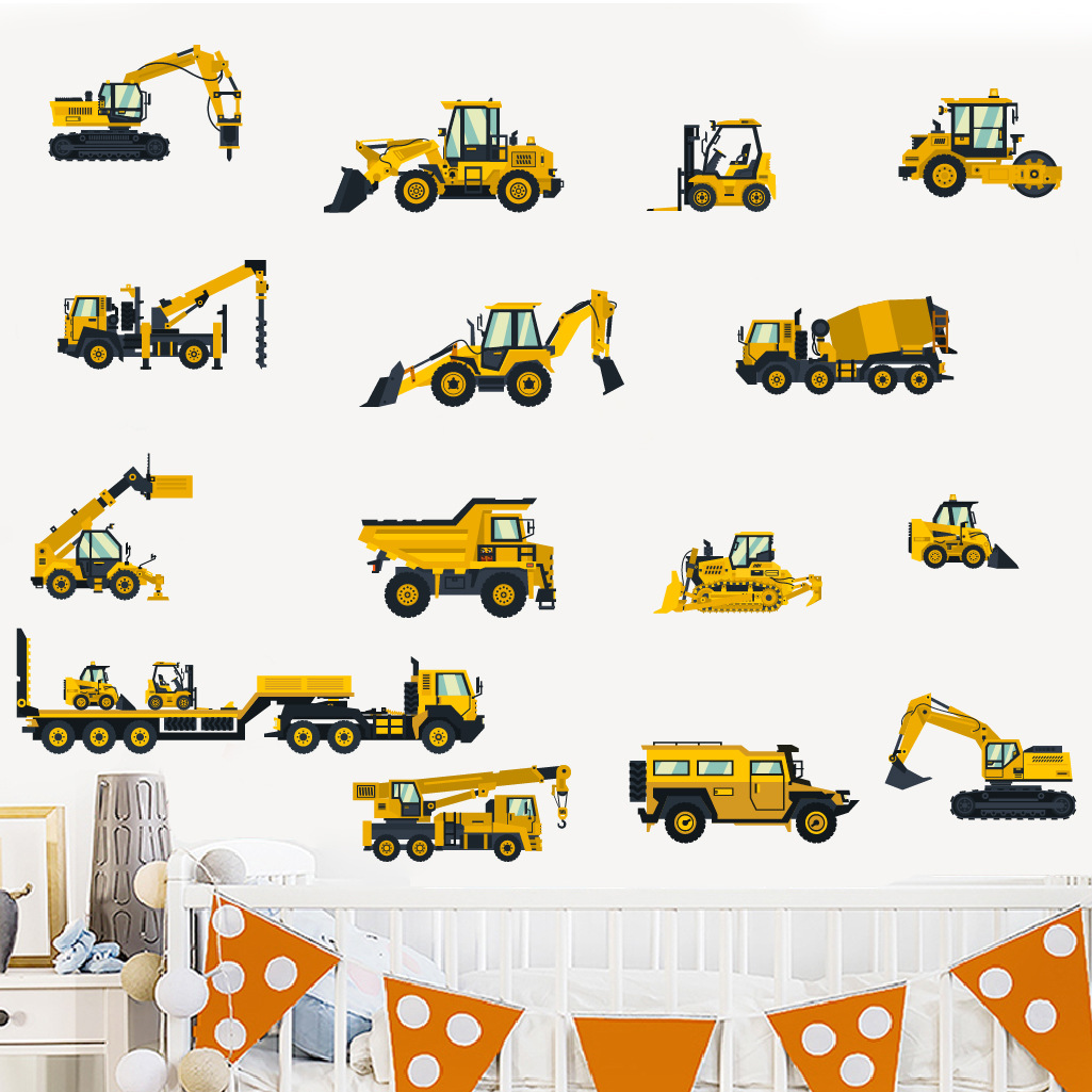 Cartoon Excavator Engineering  - Baby Nursery Design review and price
