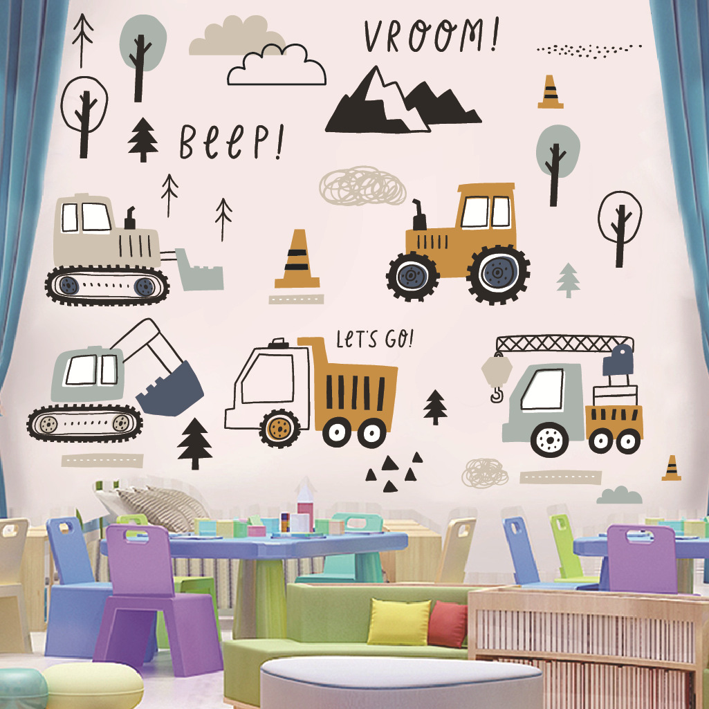 Cartoon Excavator Engineering  - Baby Nursery Design review and price