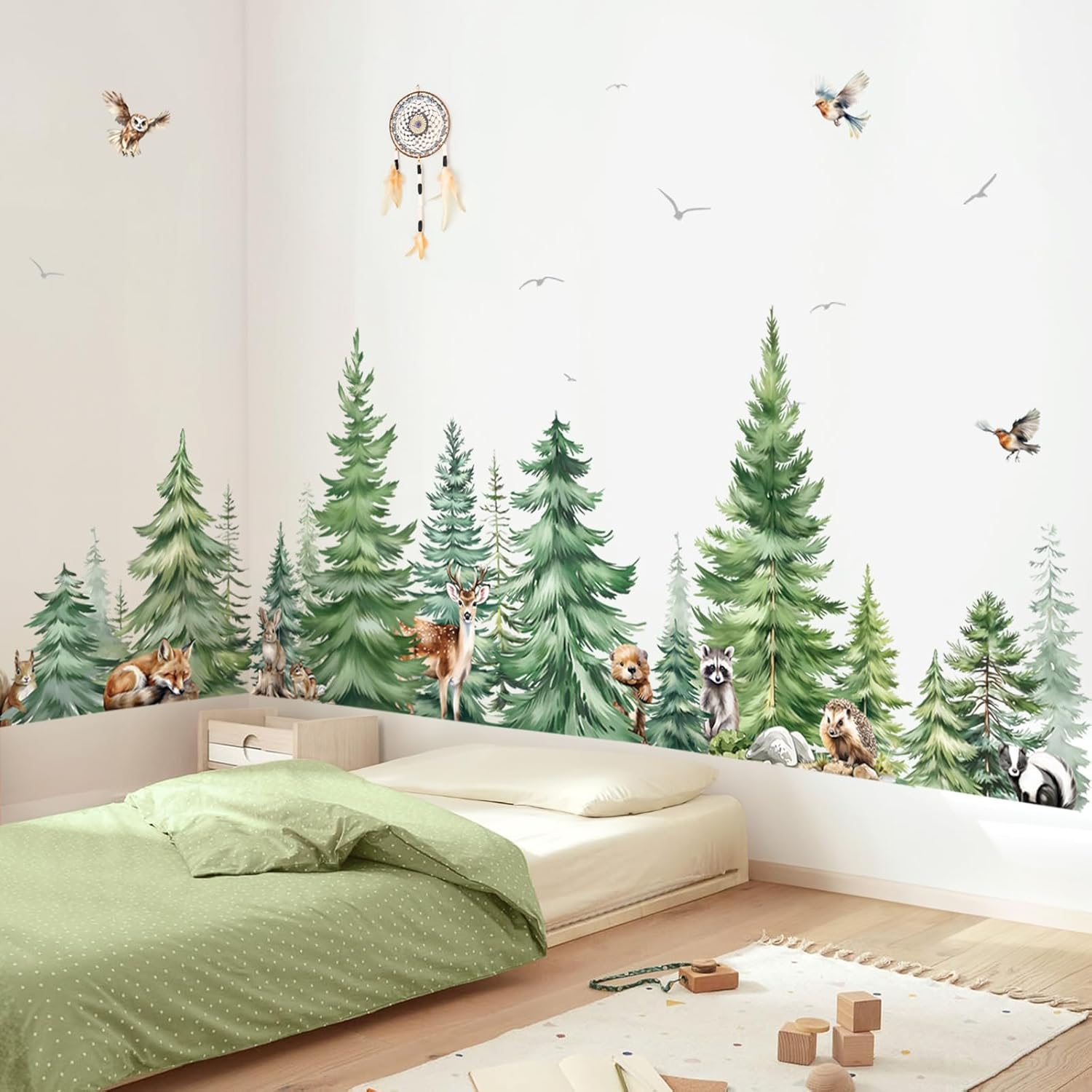 Large Watercolor Pine Tree Ani - Baby Nursery Design review and price