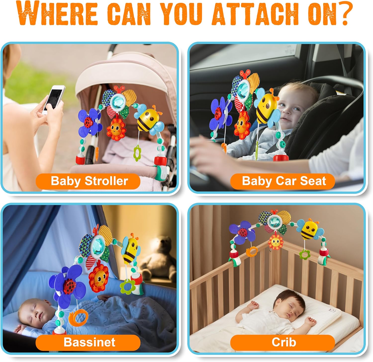 Adjustable Arch Bassinet Toys  - Baby Nursery Hamper review and price