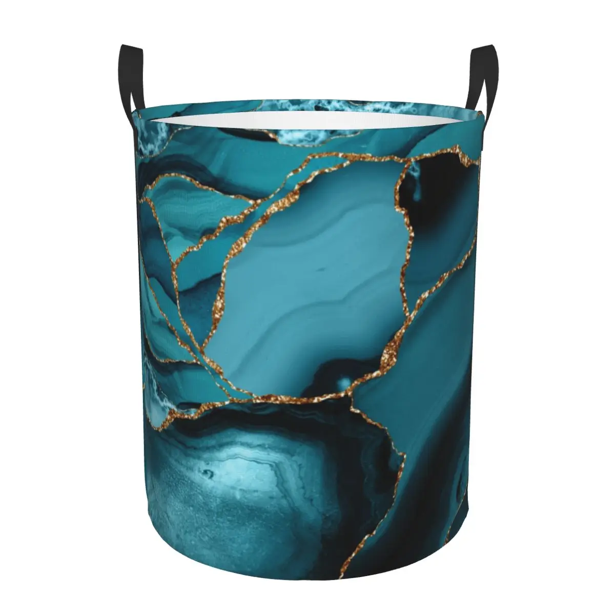 Custom Teal And Gold Marble La - Baby Nursery Hamper review and price