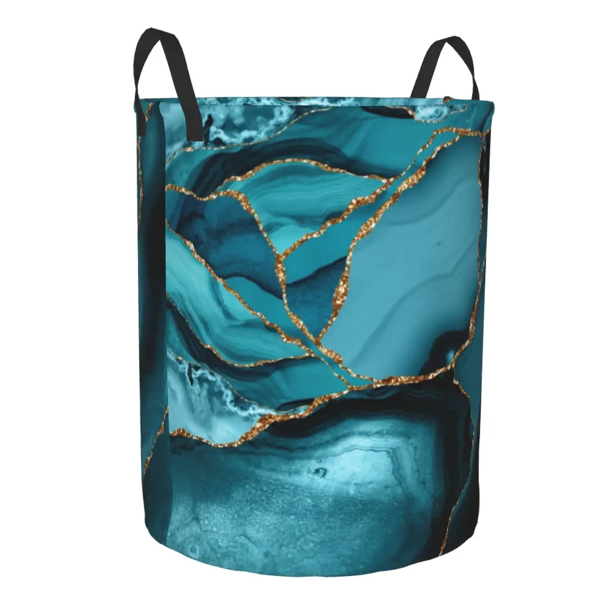 Custom Teal And Gold Marble La - Baby Nursery Hamper review and price