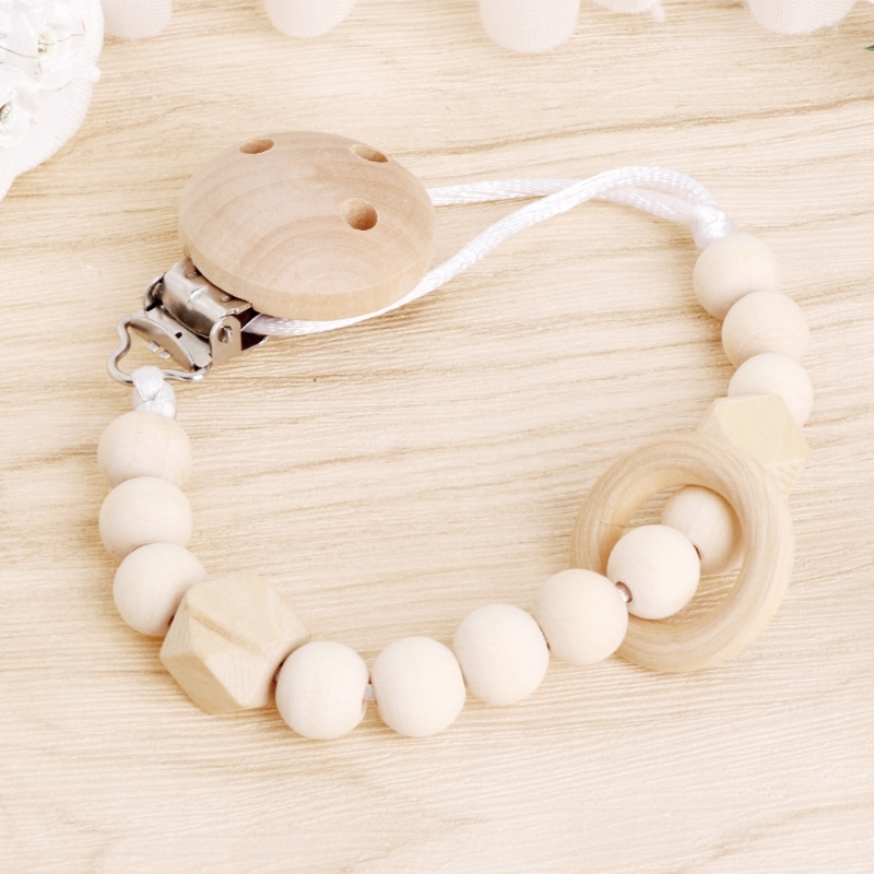 Baby Pacifier Clip Chain Woode - Baby Nursery Hospital review and price