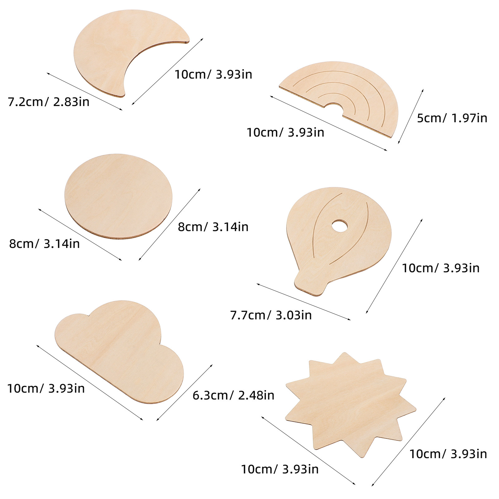 6Pcs Wooden Hot Air Balloon Wa - Baby Nursery Hot Air Balloon Theme review and price