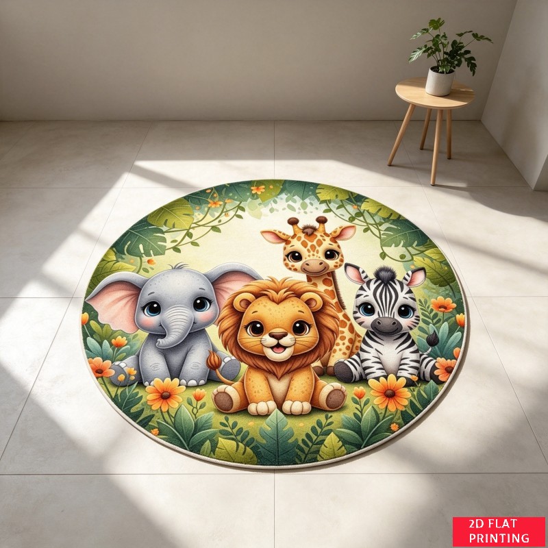 Jungle Safari Baby Animals Lio - Baby Nursery Jungle Rug review and price