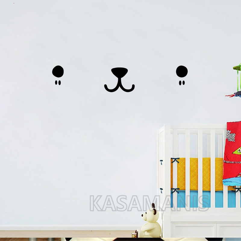 Cute Kawaii Face Wall Art Deca - Baby Nursery Design review and price