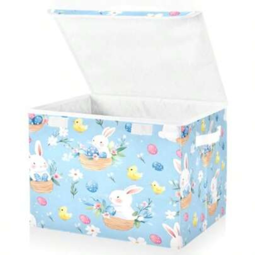 Easter Bunny Egg Pattern Stora - Storage Basket Fabric review and price