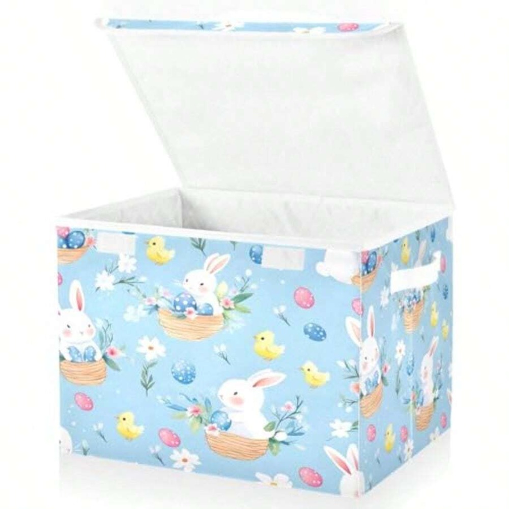 Easter Bunny Egg Pattern Stora - Storage Basket Fabric review and price