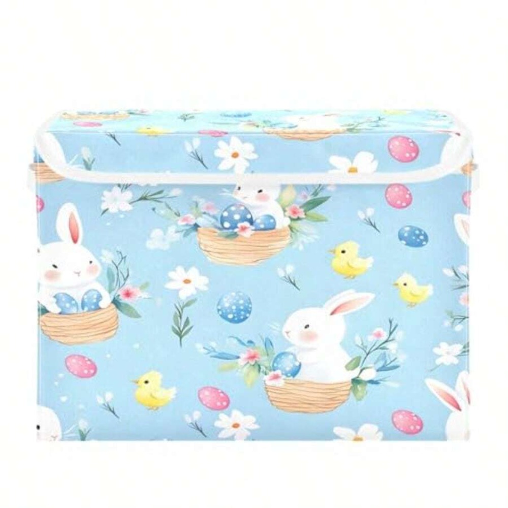 Easter Bunny Egg Pattern Stora - Storage Basket Fabric review and price