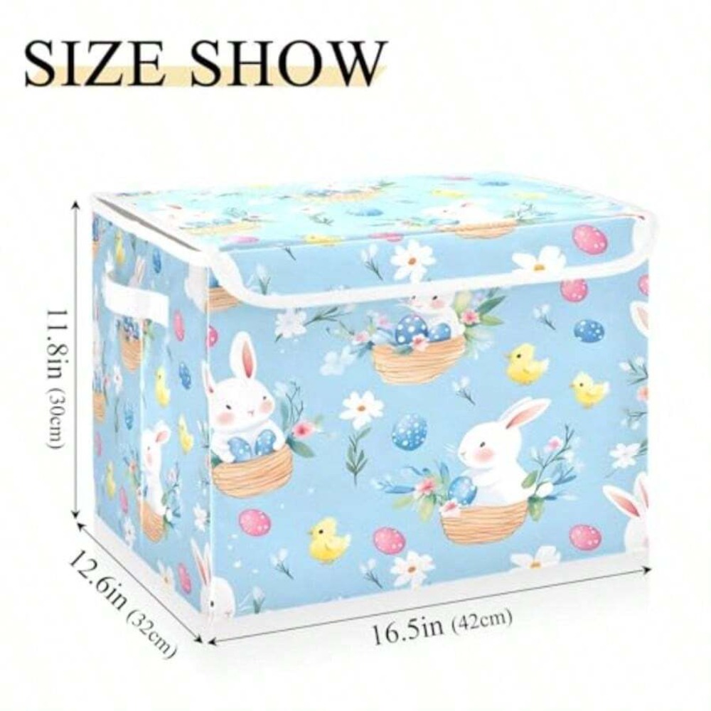 Easter Bunny Egg Pattern Stora - Storage Basket Fabric review and price