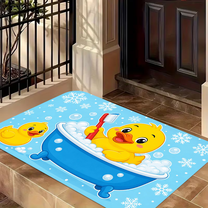 Cute Yellow Duck Bath Flannel  - Baby Nursery Rug review and price