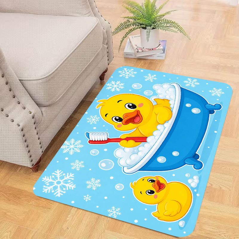 Cute Yellow Duck Bath Flannel  - Baby Nursery Rug review and price