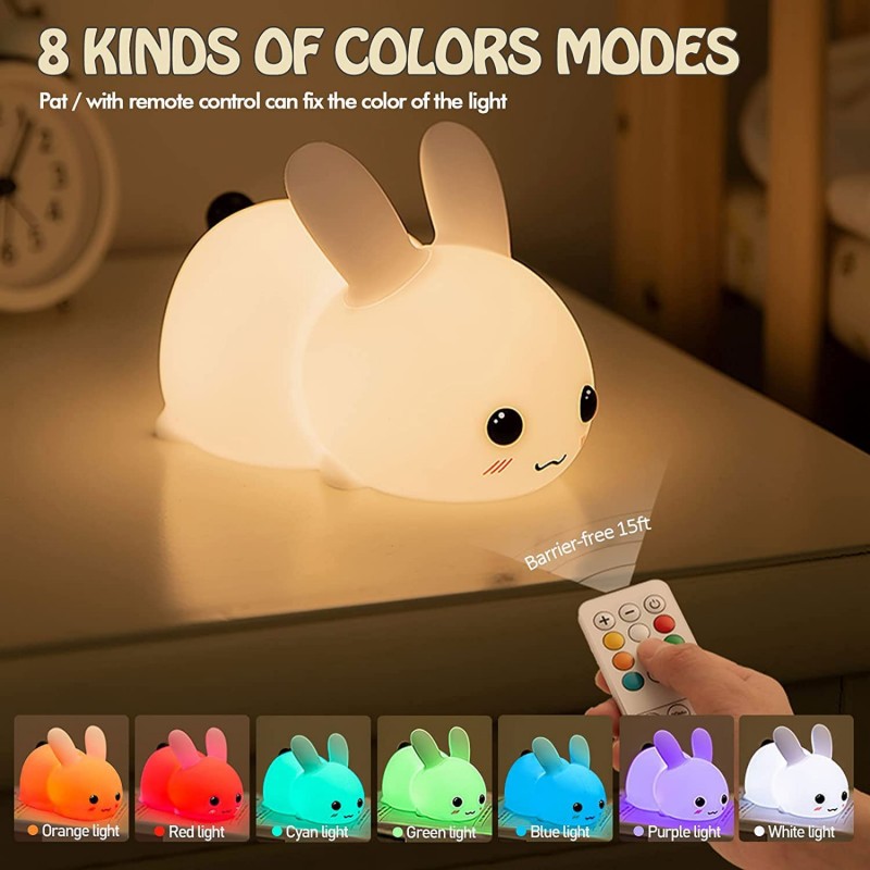 LED Rabbit Night Light Remote  - Baby Nursery Light review and price