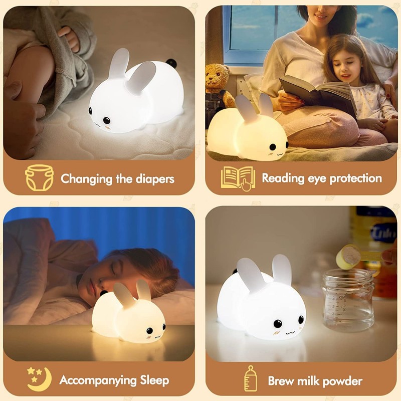 LED Rabbit Night Light Remote  - Baby Nursery Light review and price