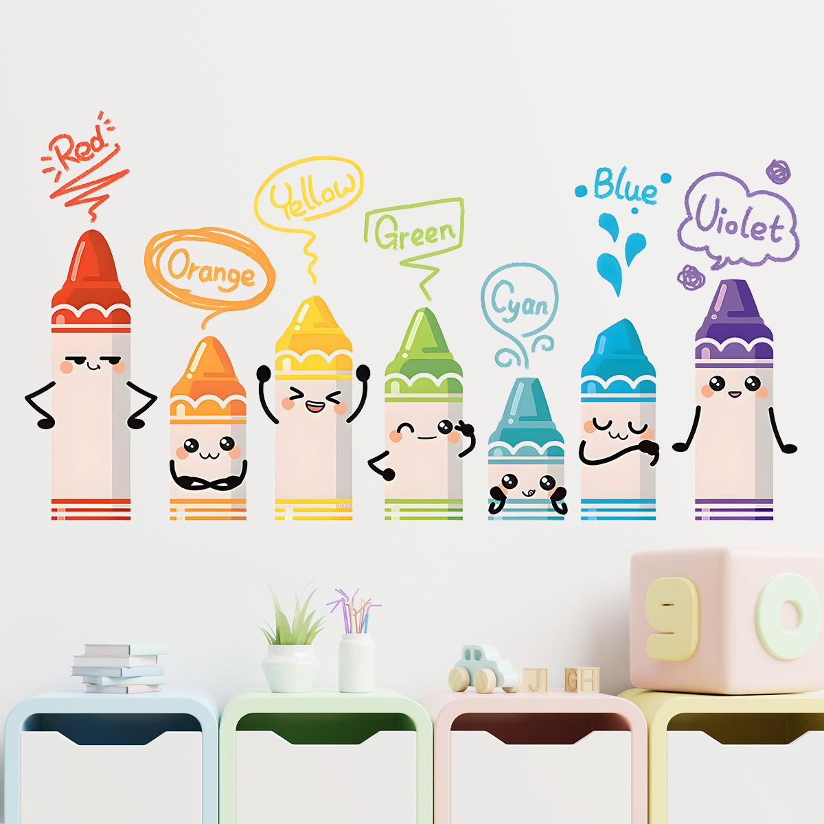 Cartoon Cute Colorful Crayon P - Baby Nursery Design review and price