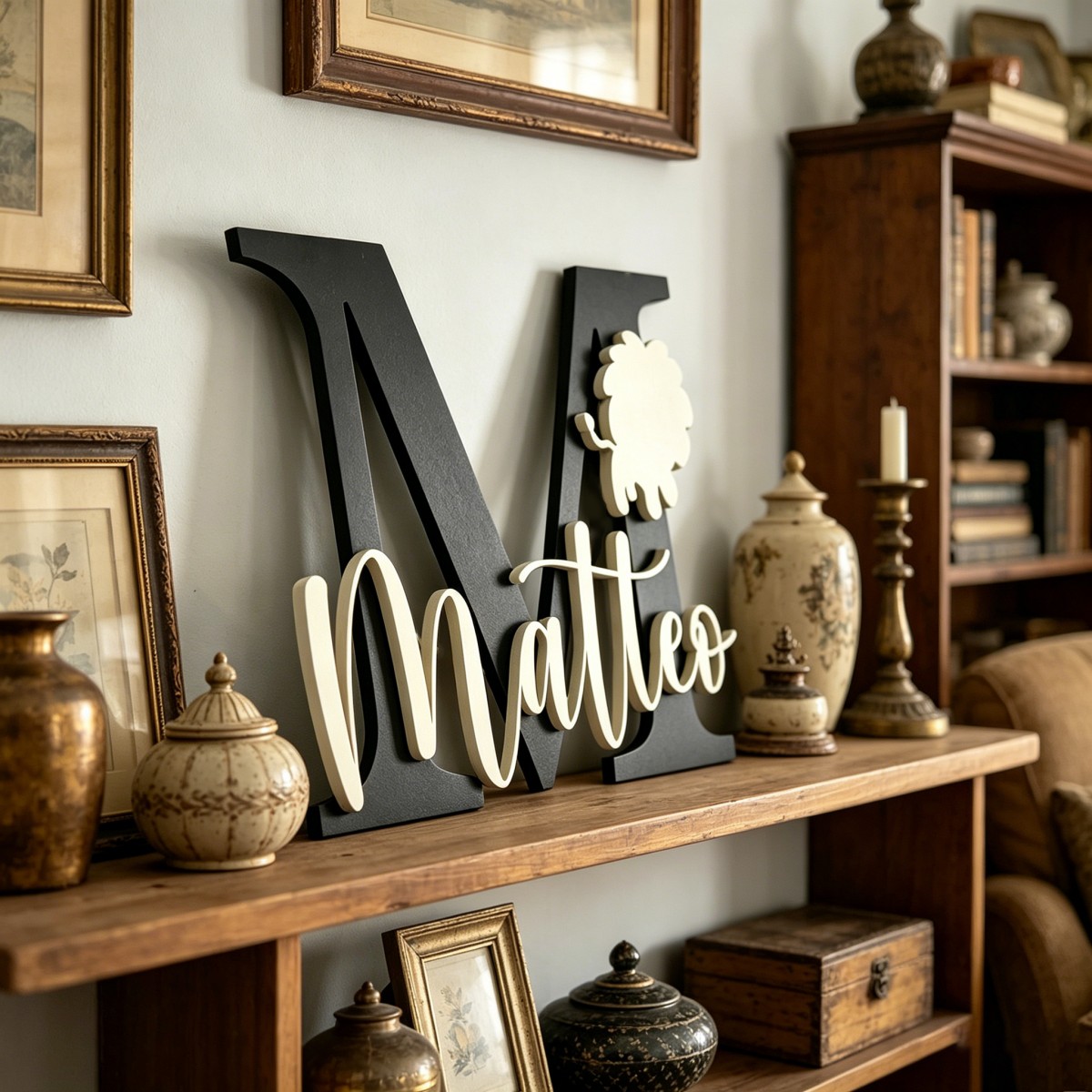 1Pc Custom Lion Name & Initial - Baby Nursery Decor review and price