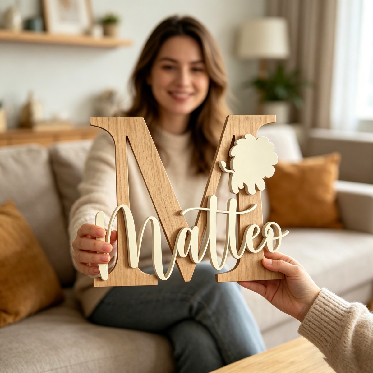 1Pc Custom Lion Name & Initial - Baby Nursery Decor review and price