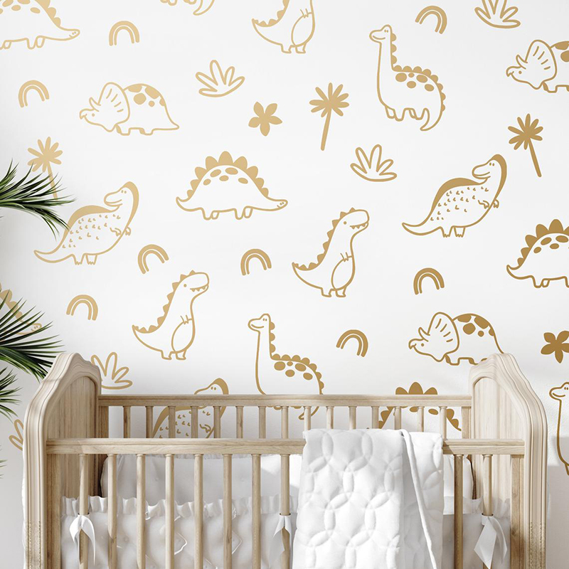 Geometric Dinosaur Tree Rainbo - Baby Nursery Design review and price