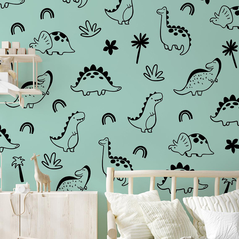 Geometric Dinosaur Tree Rainbo - Baby Nursery Design review and price
