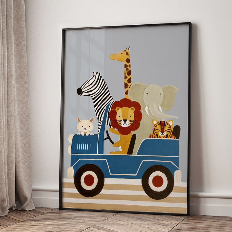 Funny Cartoon Animal Car Ballo - Baby Nursery Design review and price