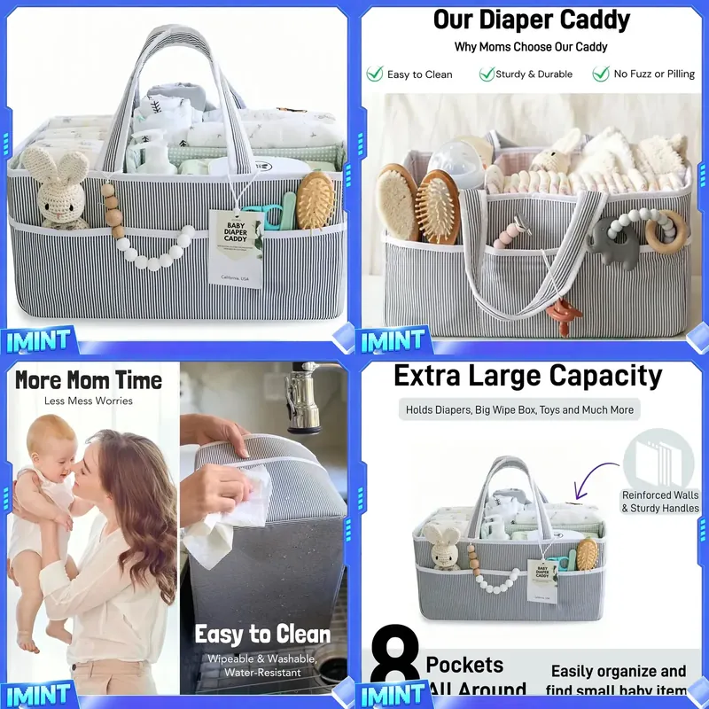Fabric Diaper Caddy Organizer, - Storage Basket Fabric review and price
