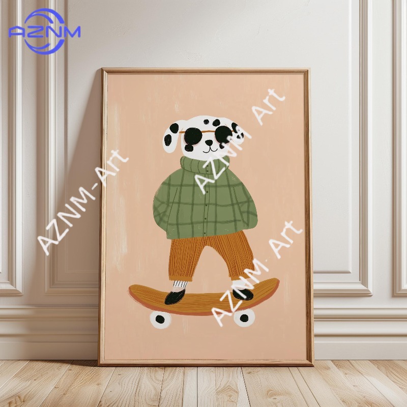 1PC Funny Animal Skateboarding - Baby Nursery Design review and price