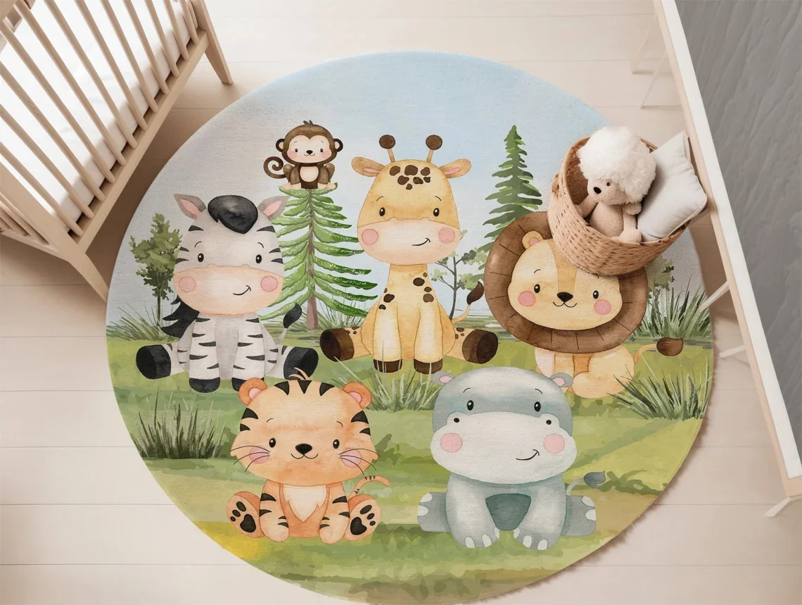 Woodland Animals Nursery Rug f - Baby Nursery Rug review and price